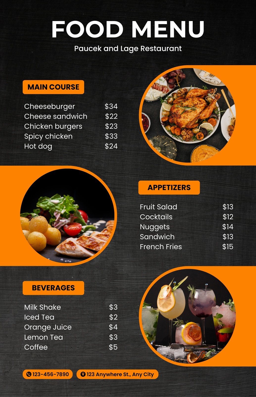 A4 過膠餐牌